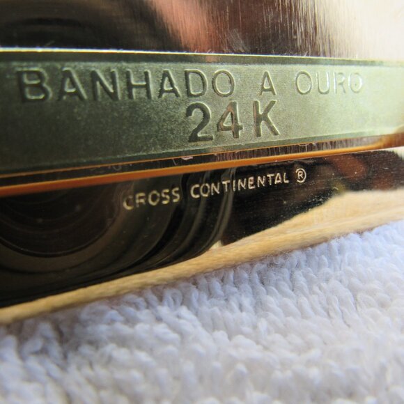 Copene Banhado A Ouro 24 K Cross Continental Business Card Holder 2 1/4"X4" - Picture 8 of 9